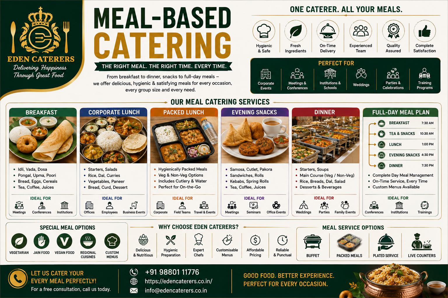 Eden Caterers — Meal-Based Catering