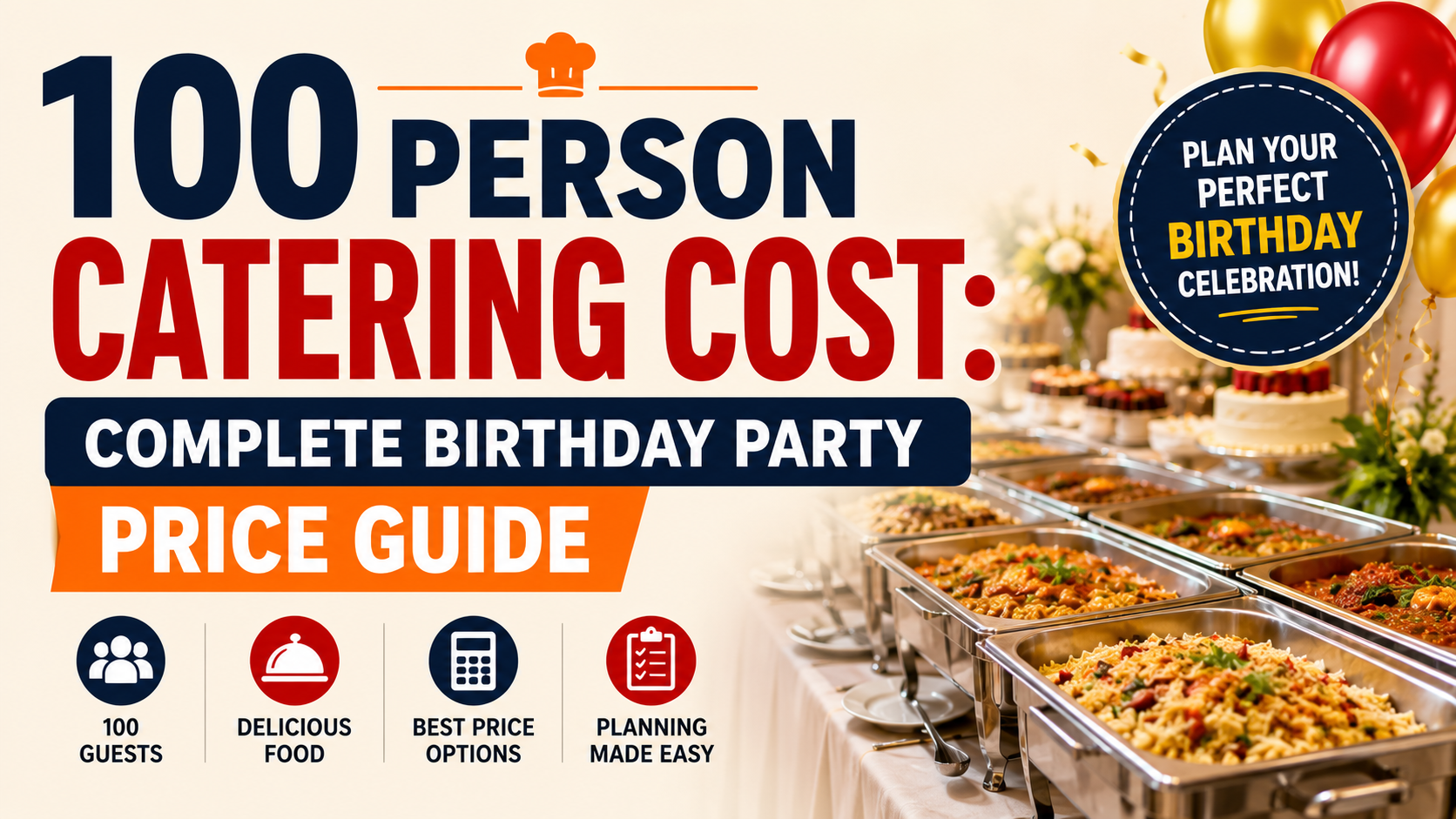 100 Person Catering Cost Complete Birthday Party Price Guide - Near me